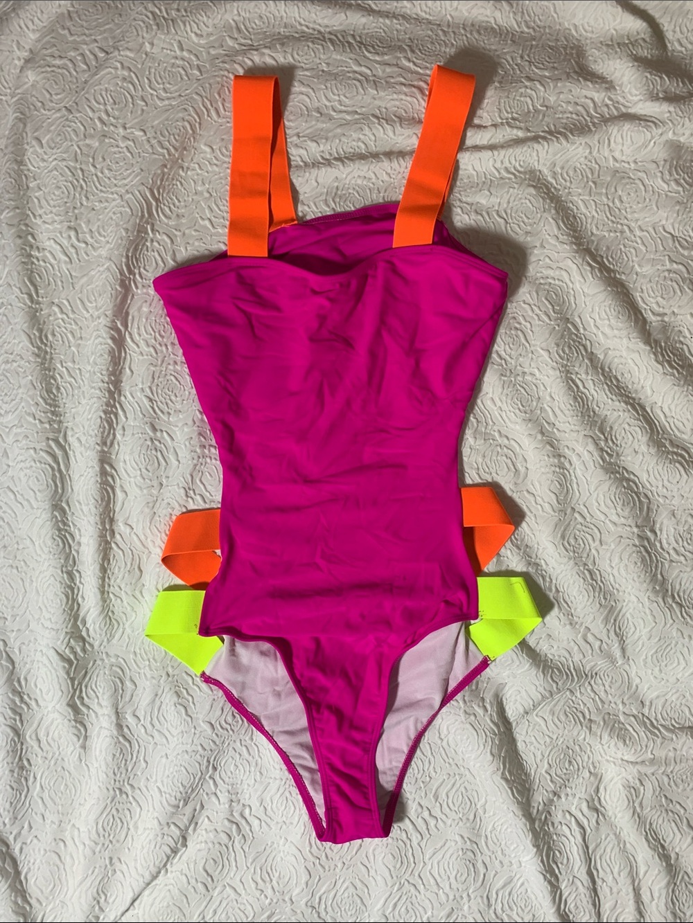 NWT SHEIN Hot Pink One-Piece Swimsuit, Size L